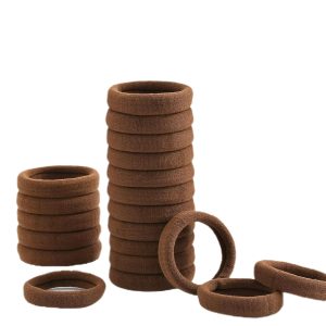 Seamless Brown Hair Ties 20 Pack
